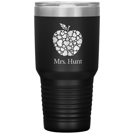 Custom Apple Heart 30oz Travel Tumbler