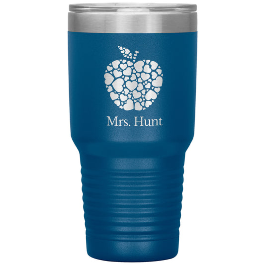 Custom Apple Heart 30oz Travel Tumbler