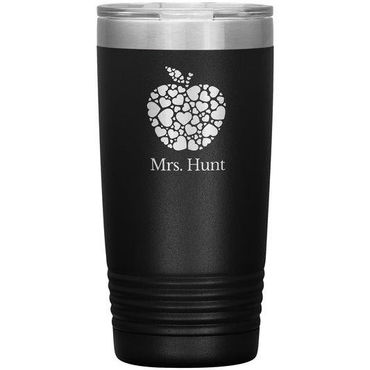 Custom Apple Heart Travel Tumbler