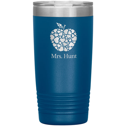 Custom Apple Heart Travel Tumbler