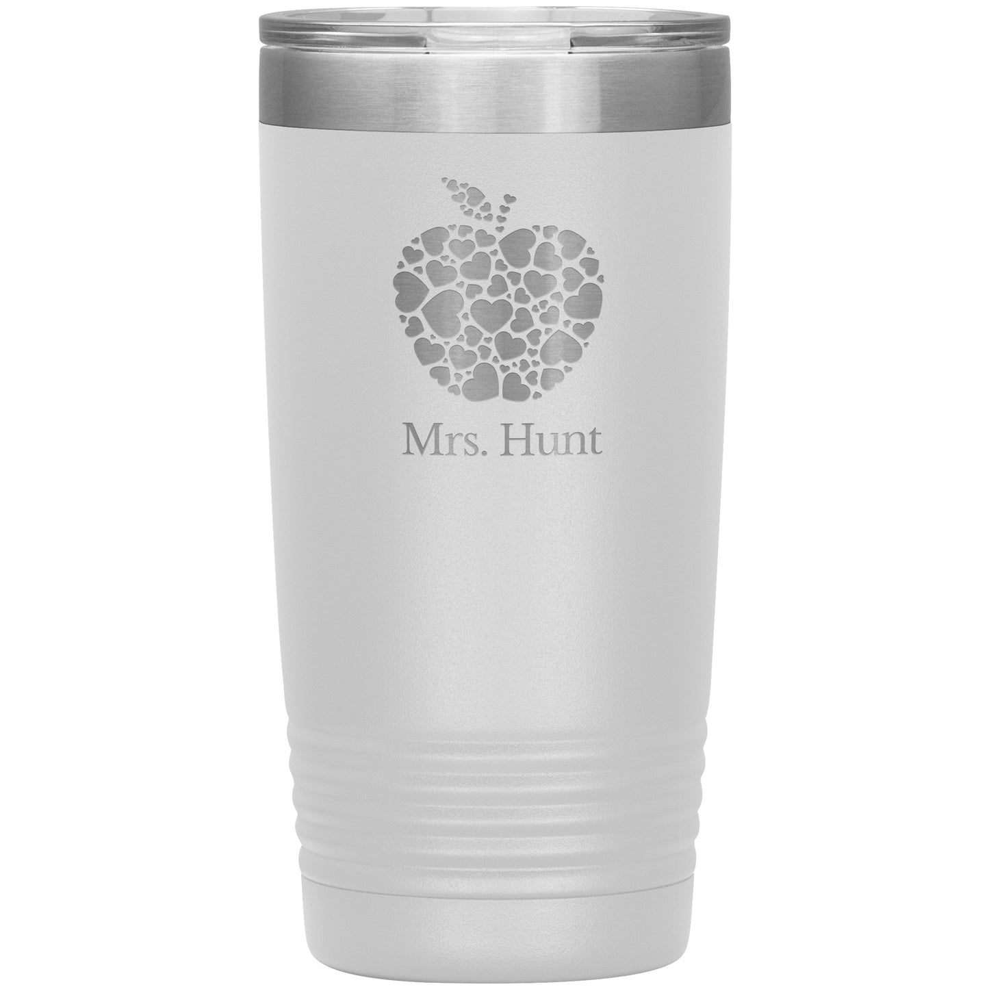 Custom Apple Heart Travel Tumbler