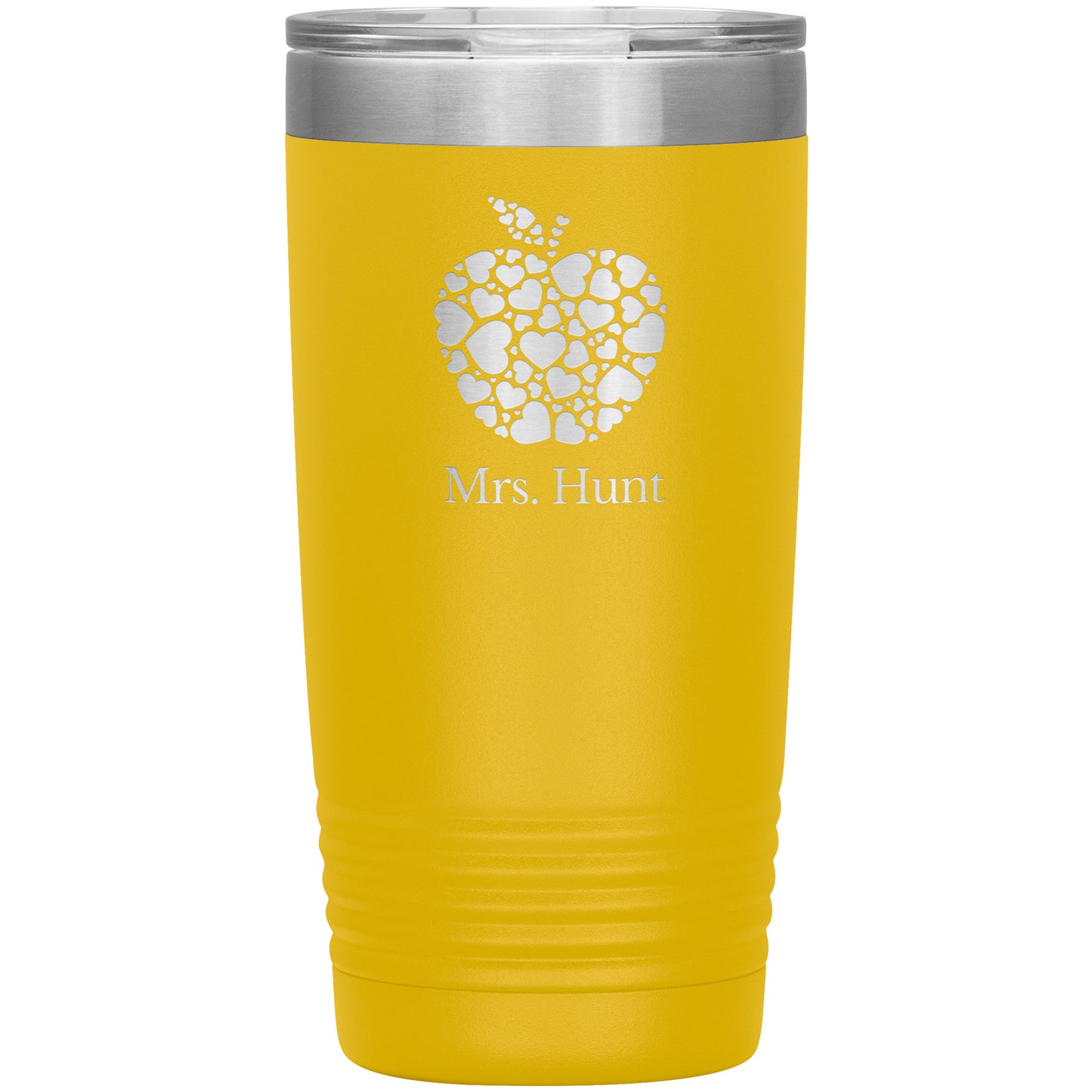 Custom Apple Heart Travel Tumbler