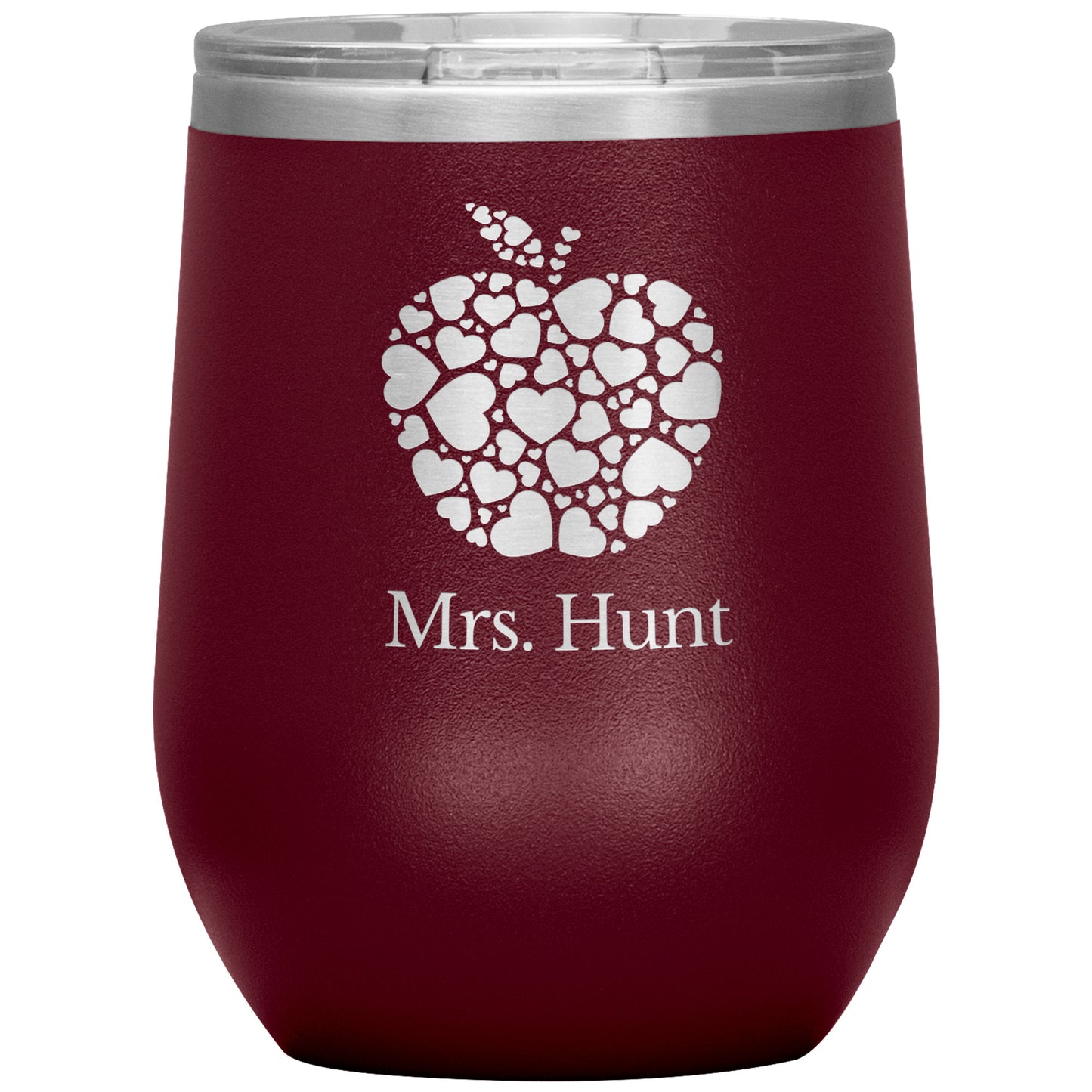 Custom Apple Heart Wine Tumbler
