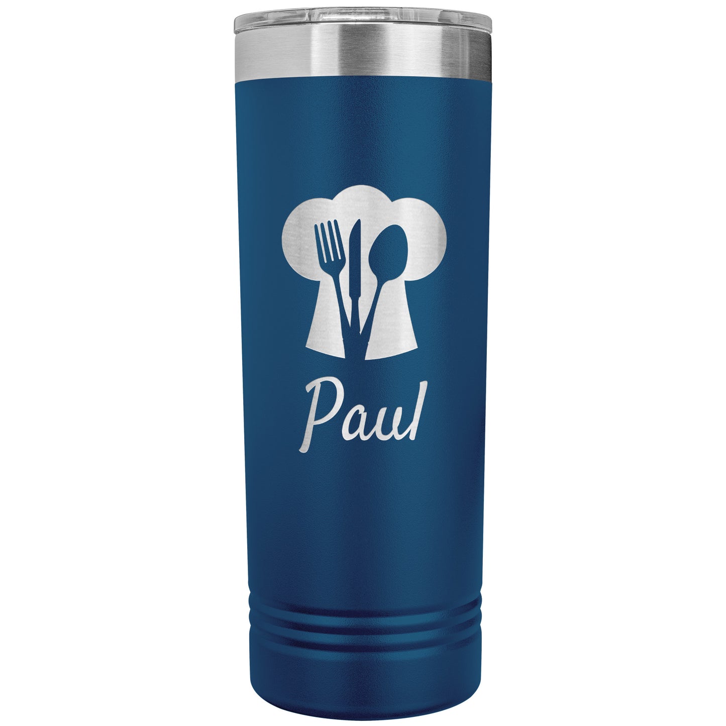 Custom Chef's Hat Utensil Skinny Travel Tumbler