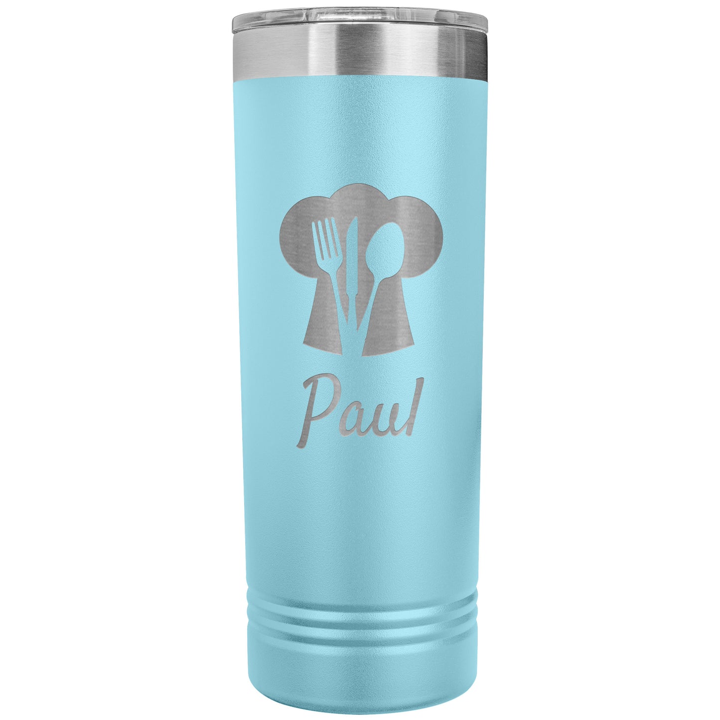 Custom Chef's Hat Utensil Skinny Travel Tumbler