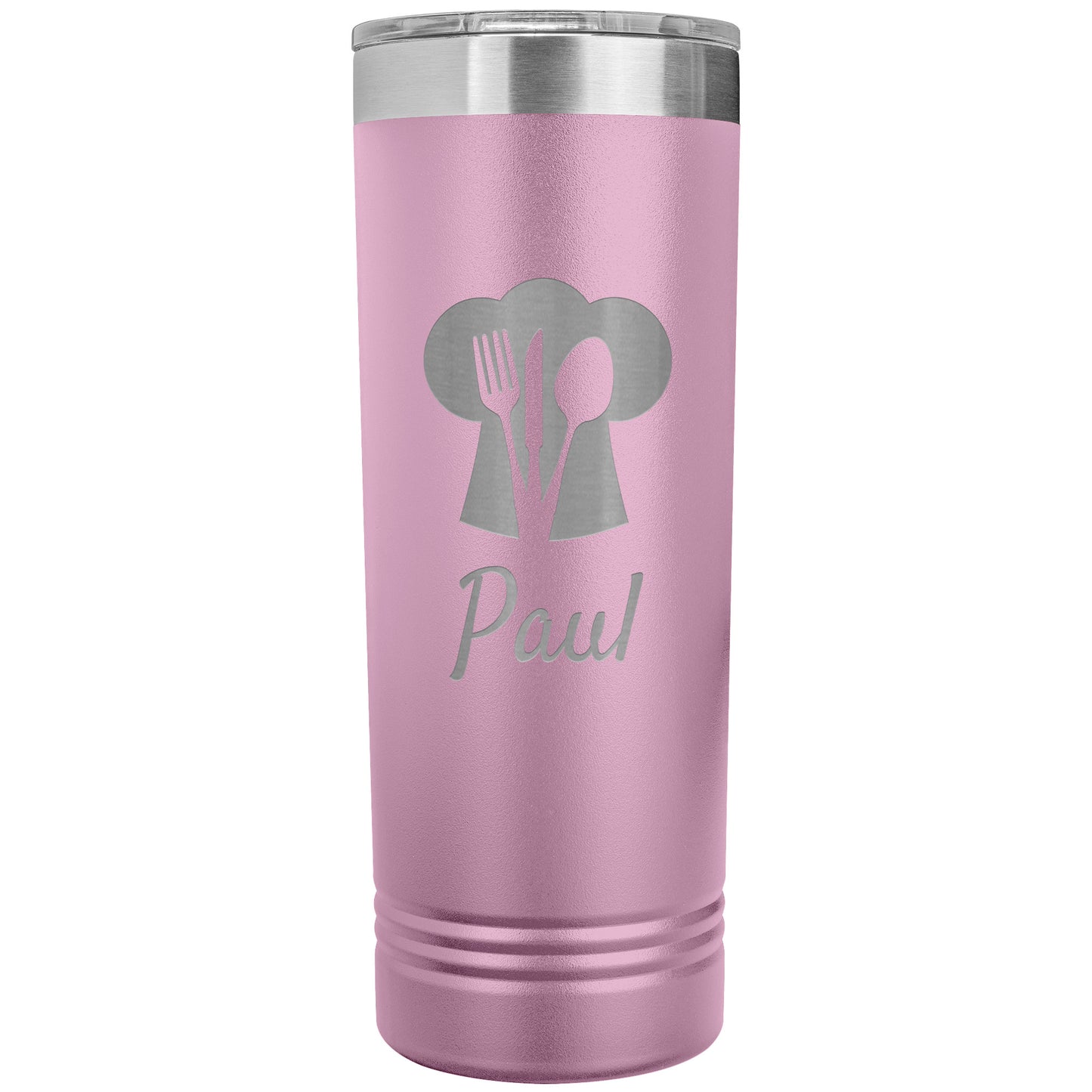 Custom Chef's Hat Utensil Skinny Travel Tumbler