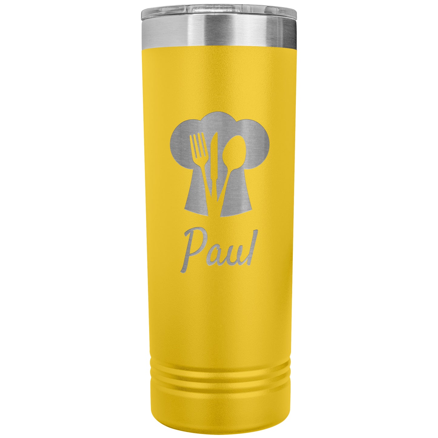 Custom Chef's Hat Utensil Skinny Travel Tumbler