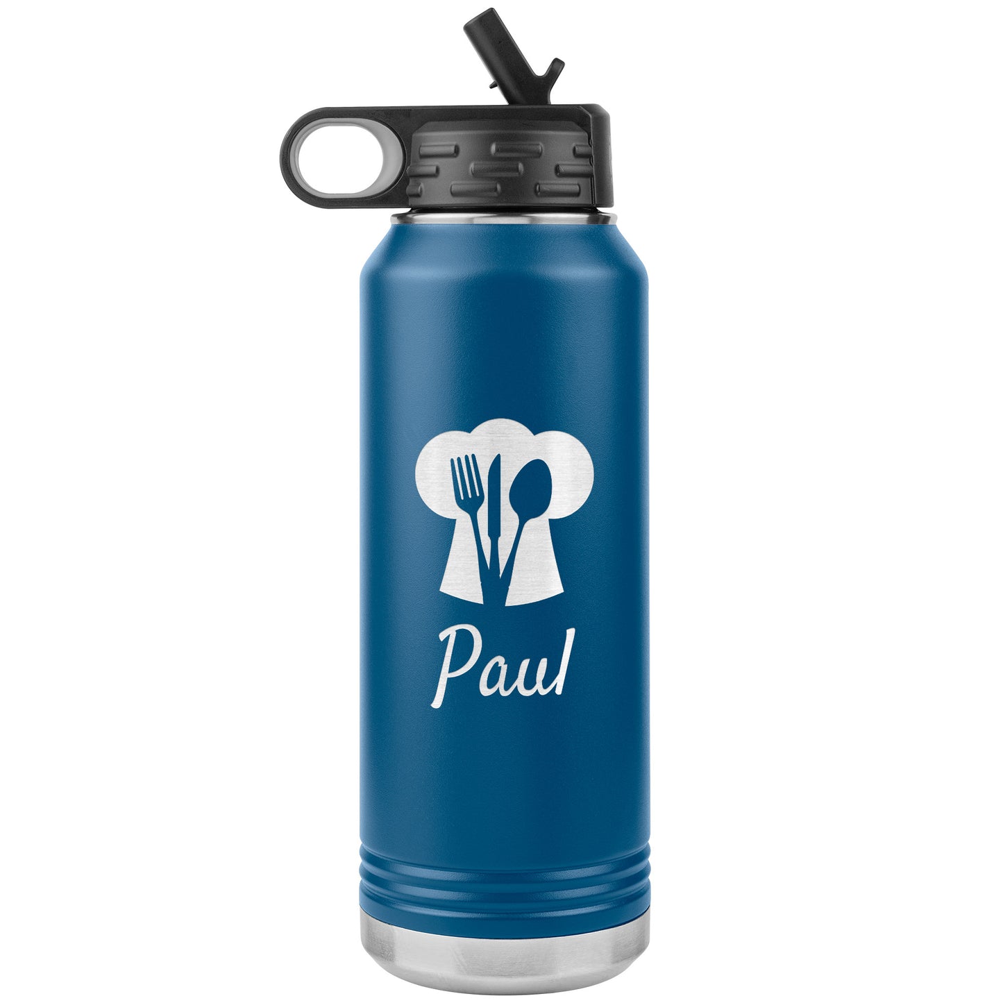 Custom Chef's Hat Utensil Water Bottle Tumbler