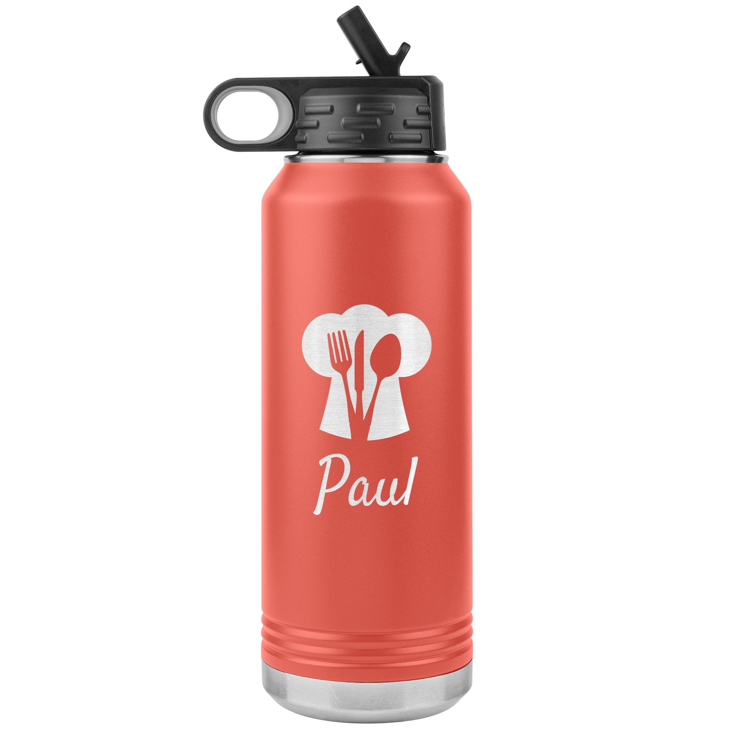 Custom Chef's Hat Utensil Water Bottle Tumbler