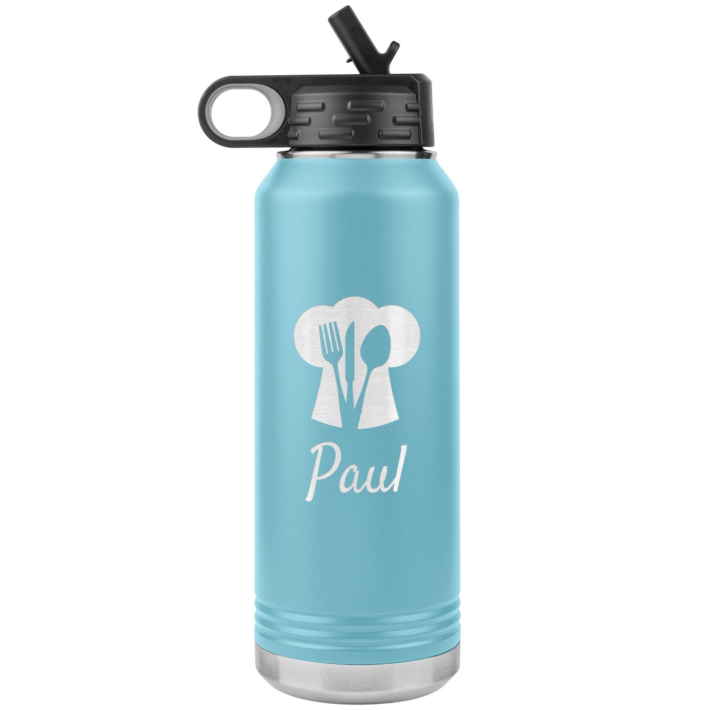 Custom Chef's Hat Utensil Water Bottle Tumbler