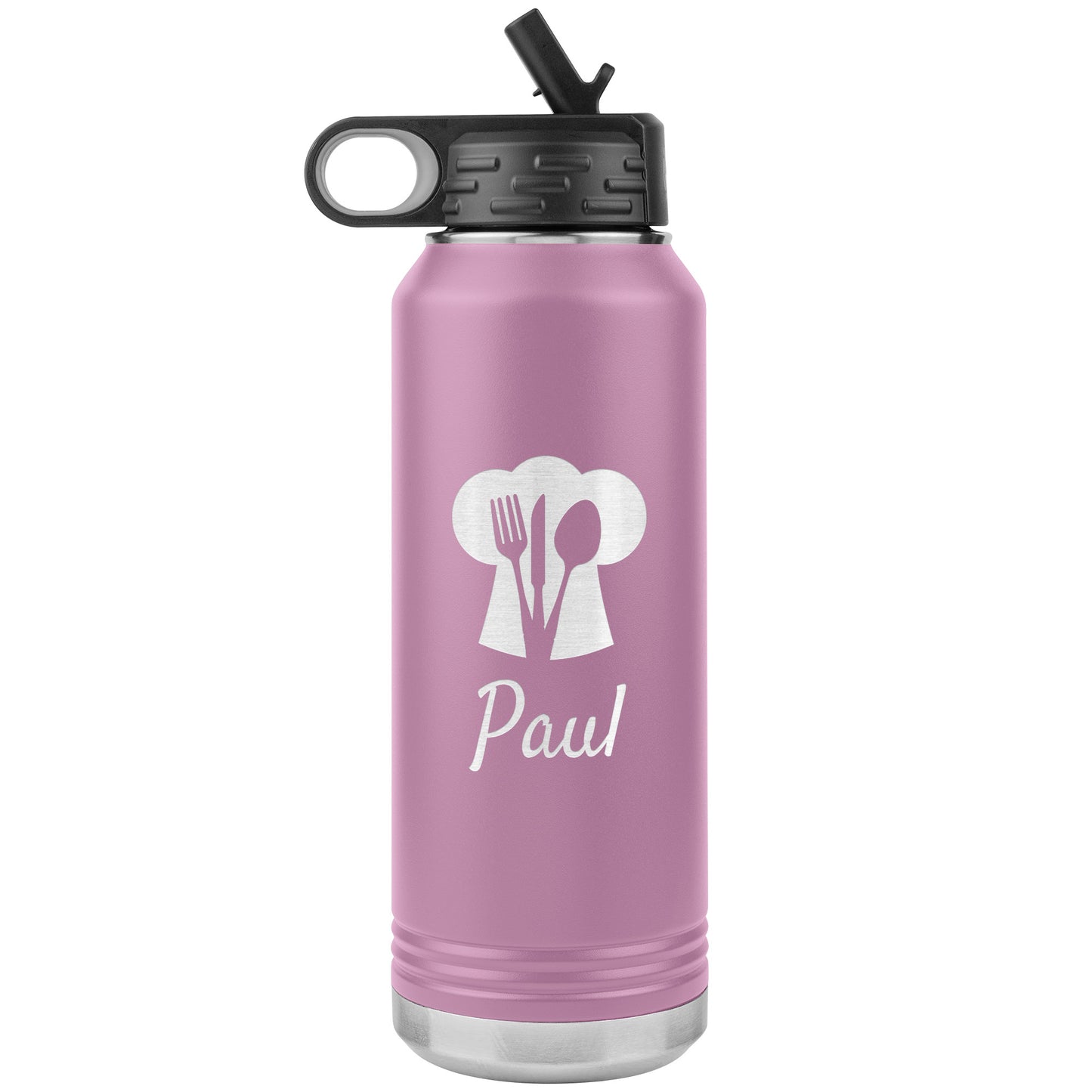 Custom Chef's Hat Utensil Water Bottle Tumbler