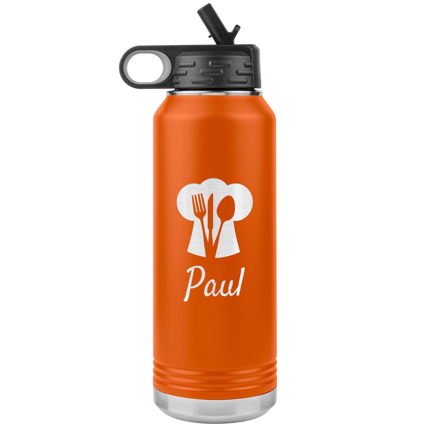 Custom Chef's Hat Utensil Water Bottle Tumbler