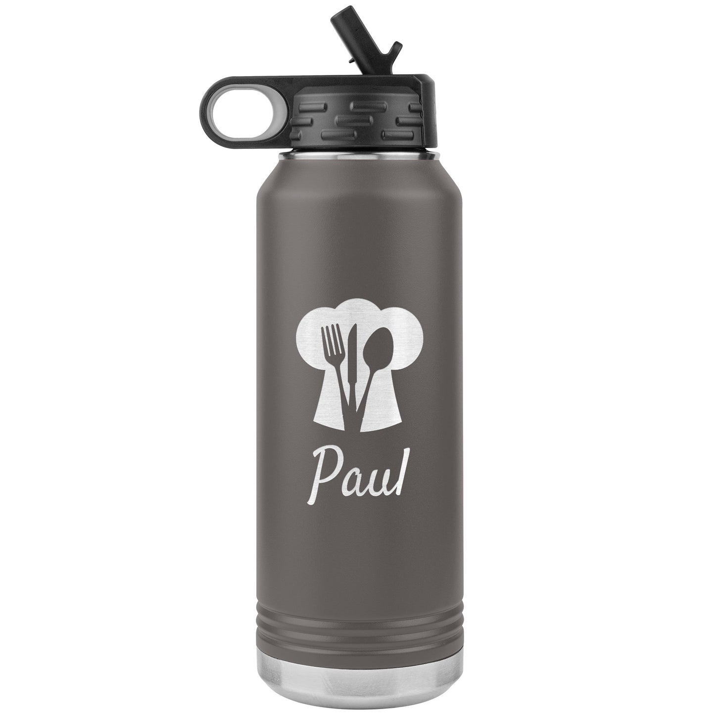 Custom Chef's Hat Utensil Water Bottle Tumbler