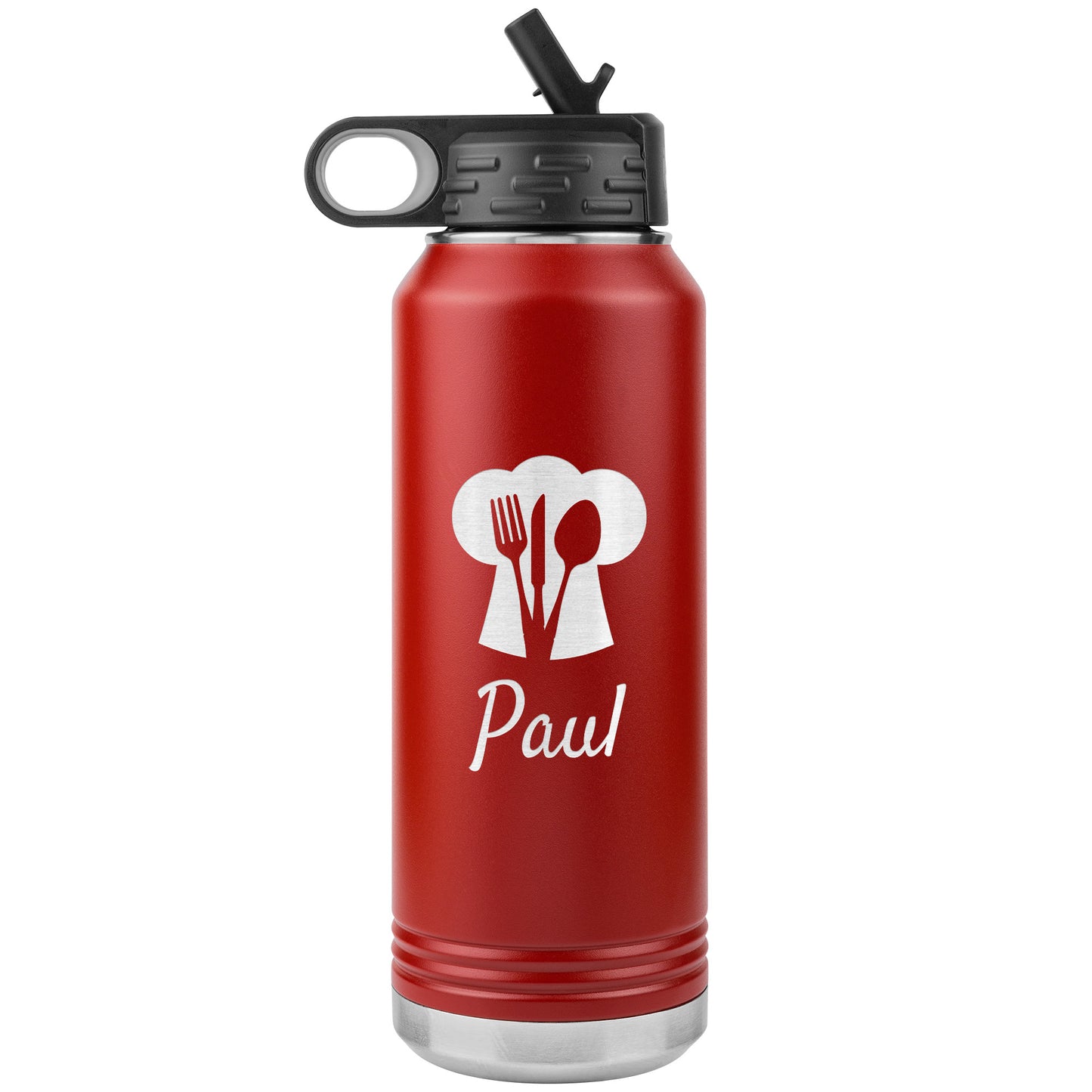 Custom Chef's Hat Utensil Water Bottle Tumbler