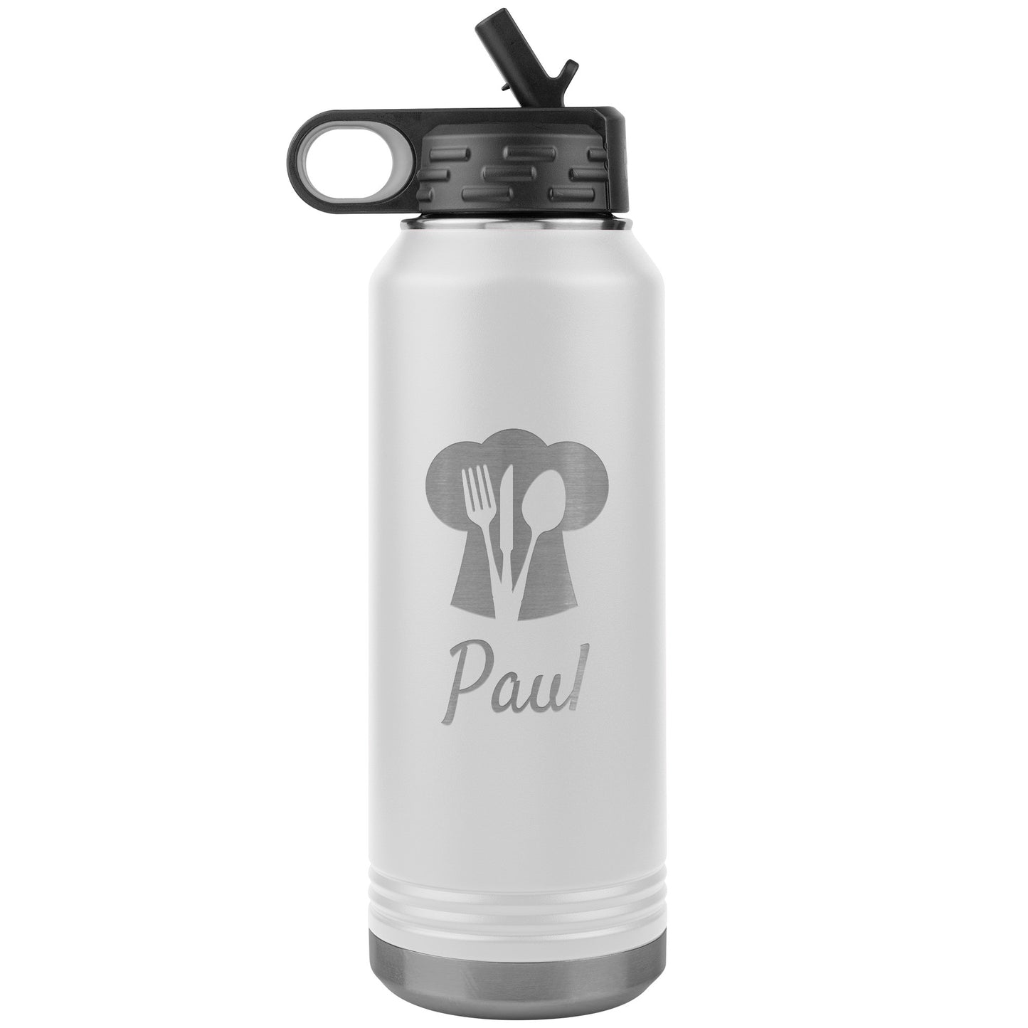 Custom Chef's Hat Utensil Water Bottle Tumbler