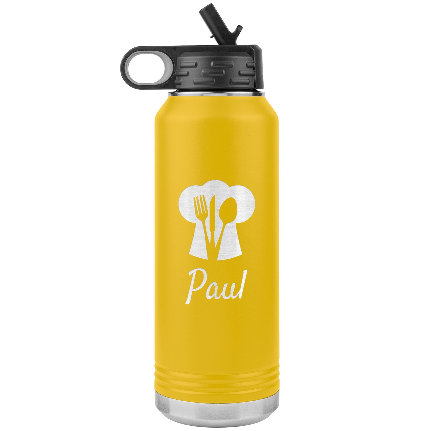 Custom Chef's Hat Utensil Water Bottle Tumbler