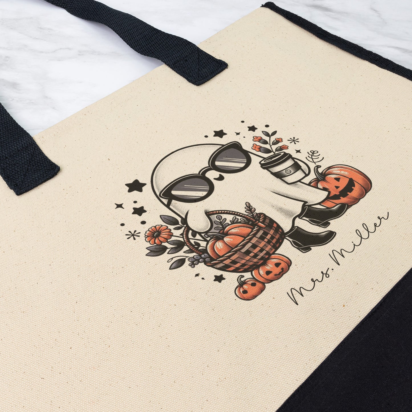 Custom Halloween Teacher Tote Bag