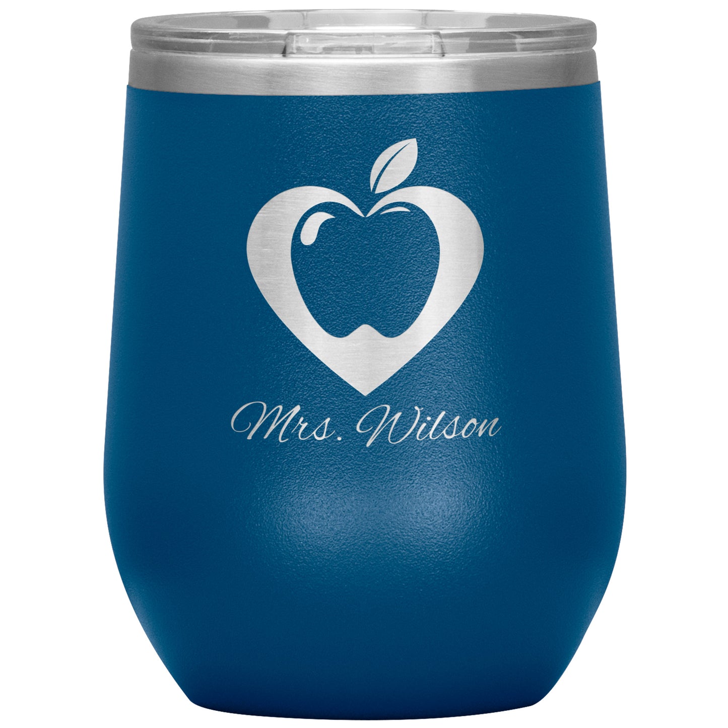 Custom Heart Apple Wine Tumbler 🍎