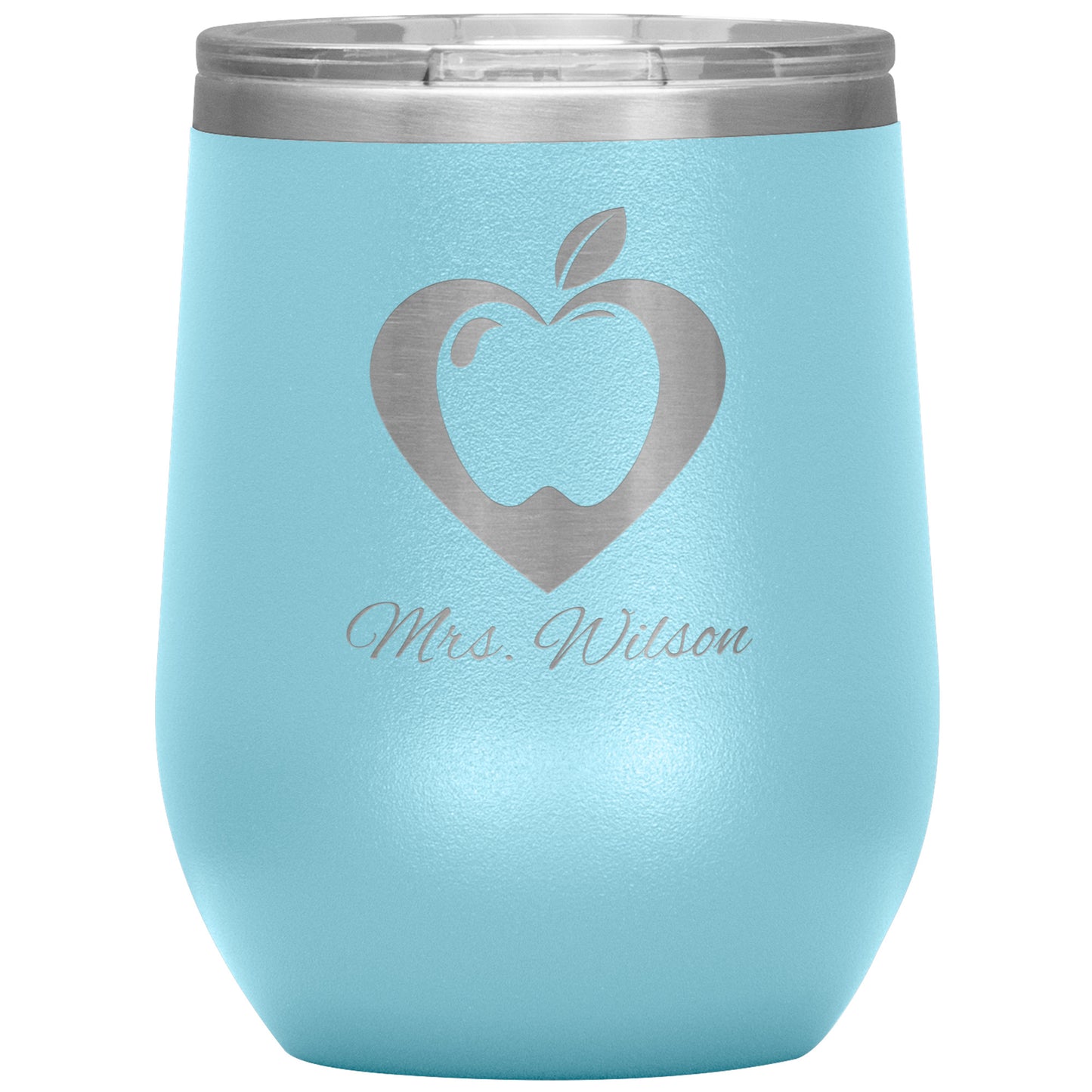 Custom Heart Apple Wine Tumbler 🍎
