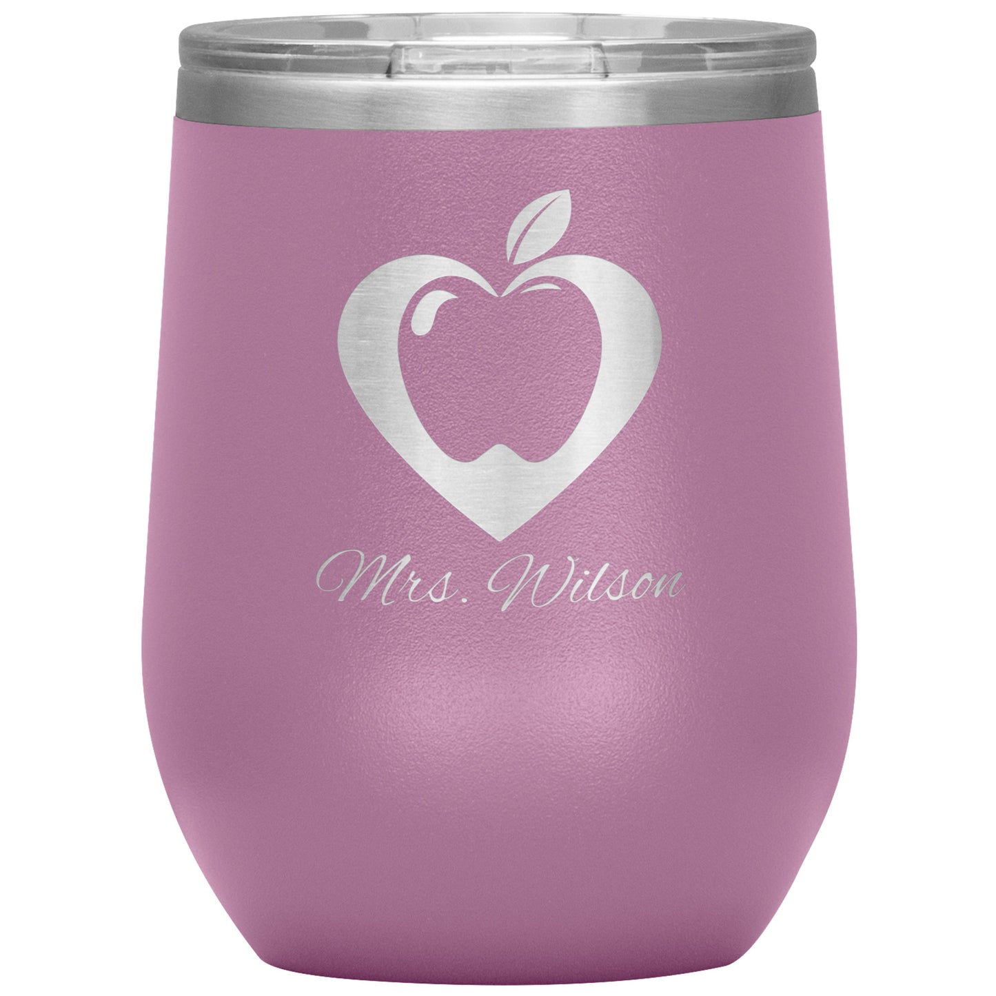 Custom Heart Apple Wine Tumbler 🍎