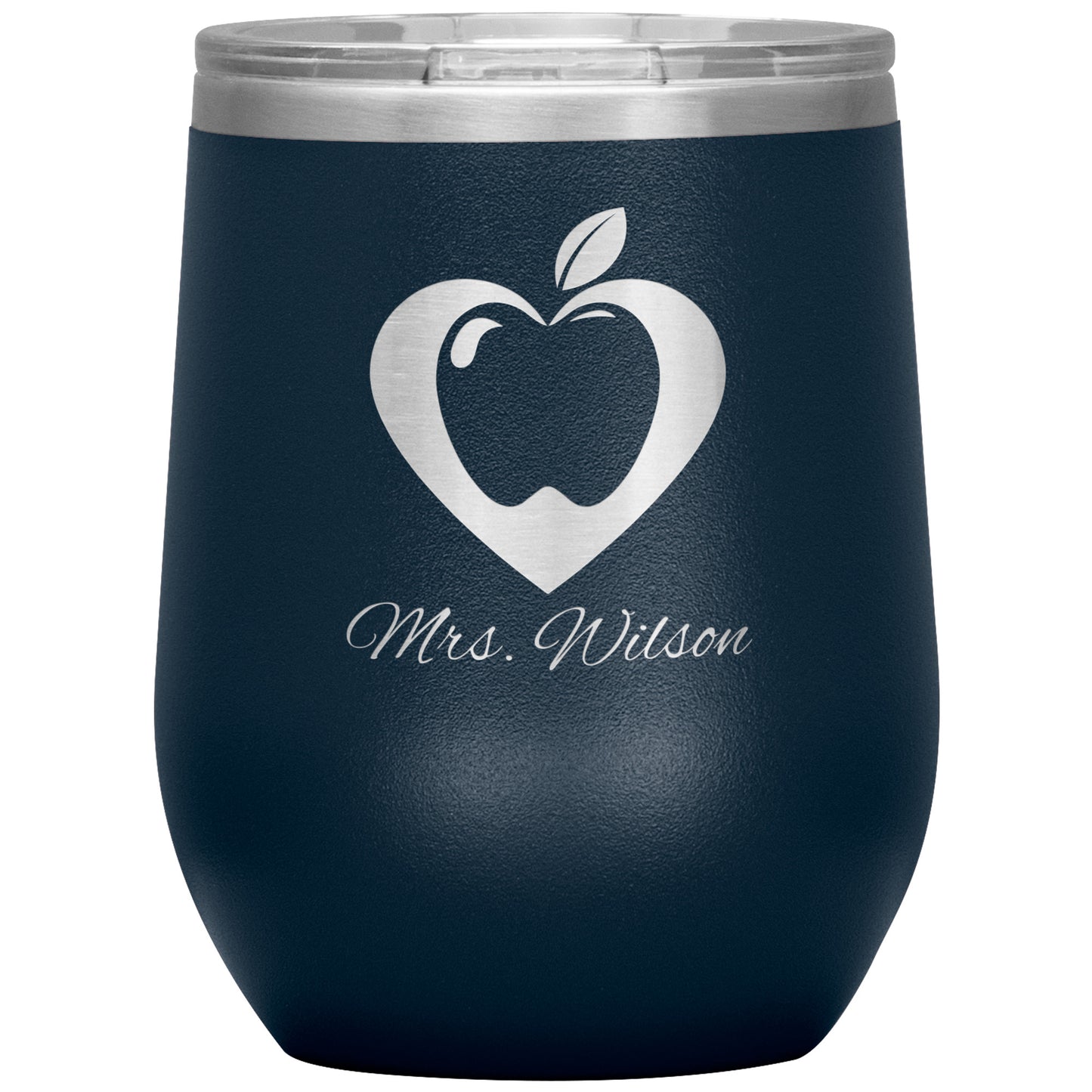 Custom Heart Apple Wine Tumbler 🍎