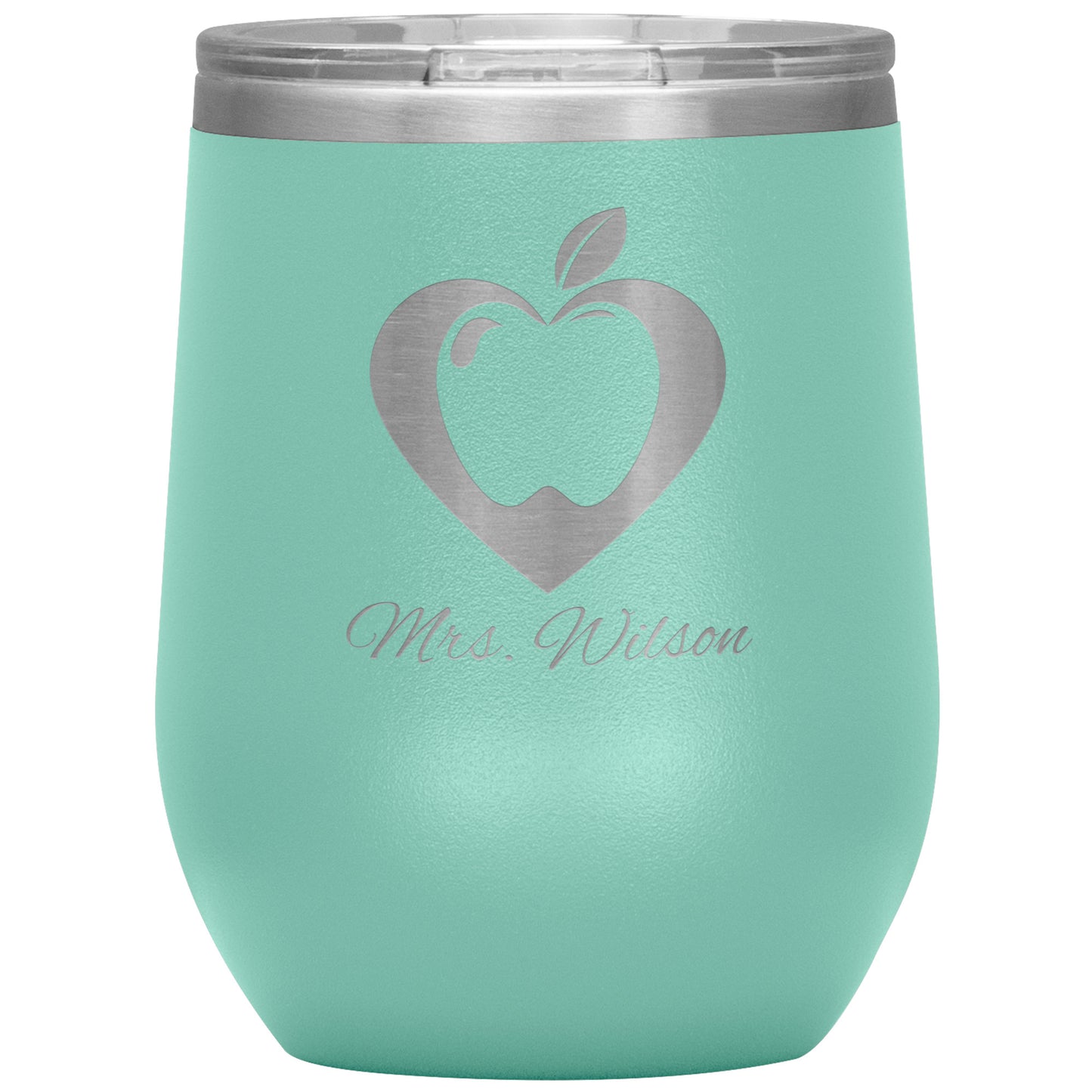 Custom Heart Apple Wine Tumbler 🍎