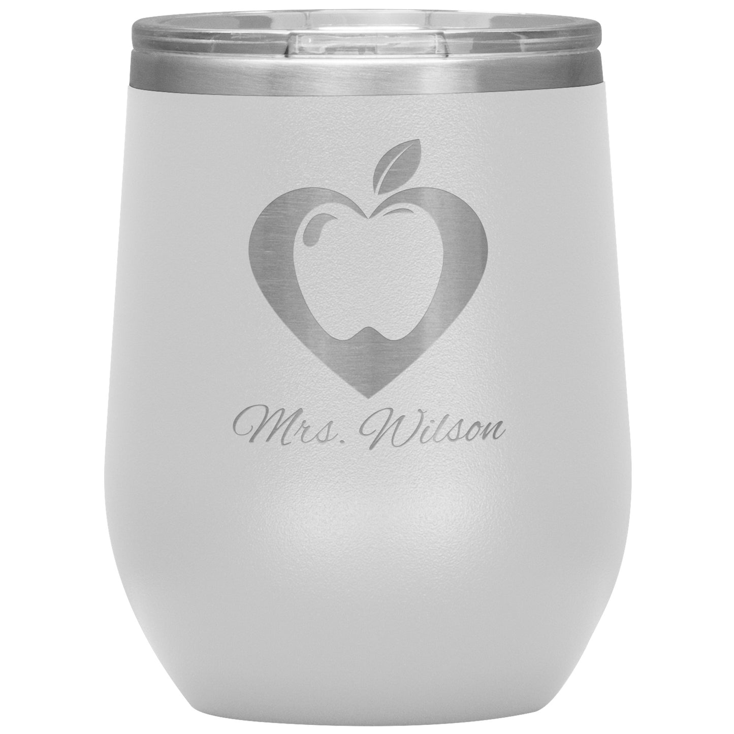 Custom Heart Apple Wine Tumbler 🍎
