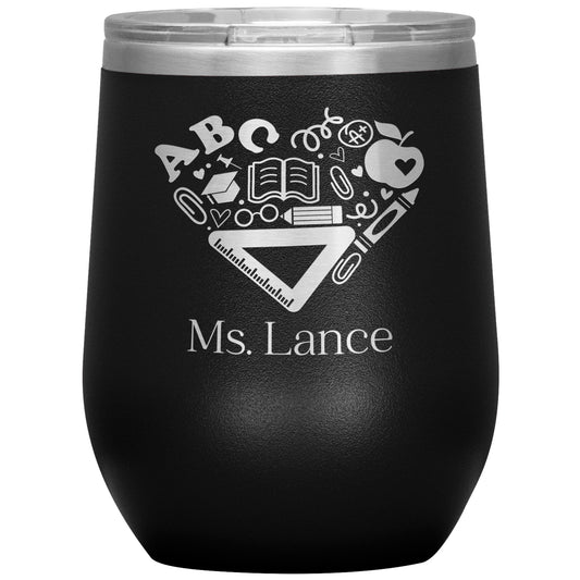 Custom Heart Supplies Wine Tumbler