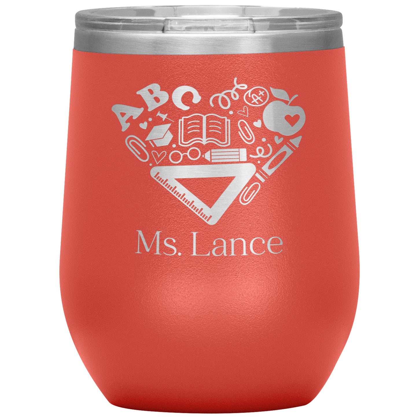 Custom Heart Supplies Wine Tumbler