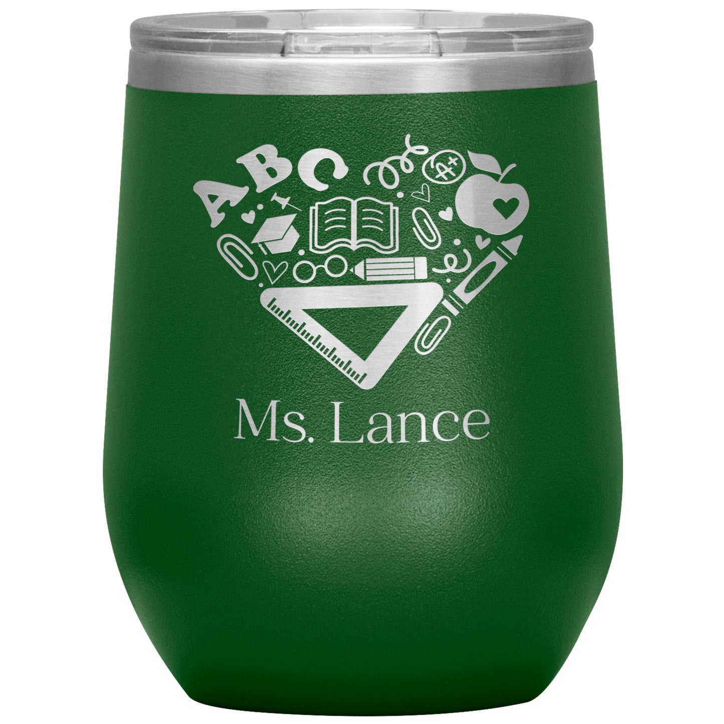 Custom Heart Supplies Wine Tumbler