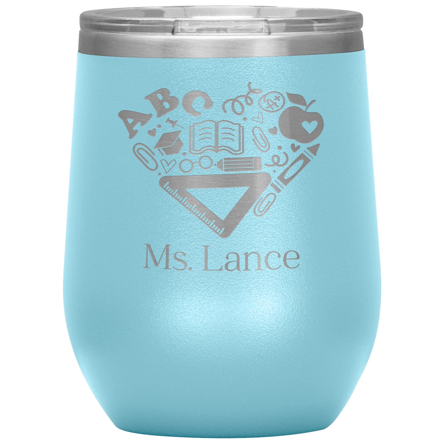 Custom Heart Supplies Wine Tumbler