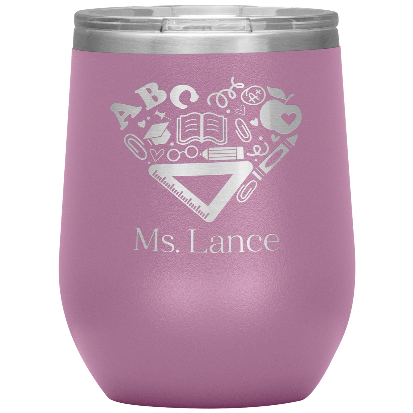 Custom Heart Supplies Wine Tumbler