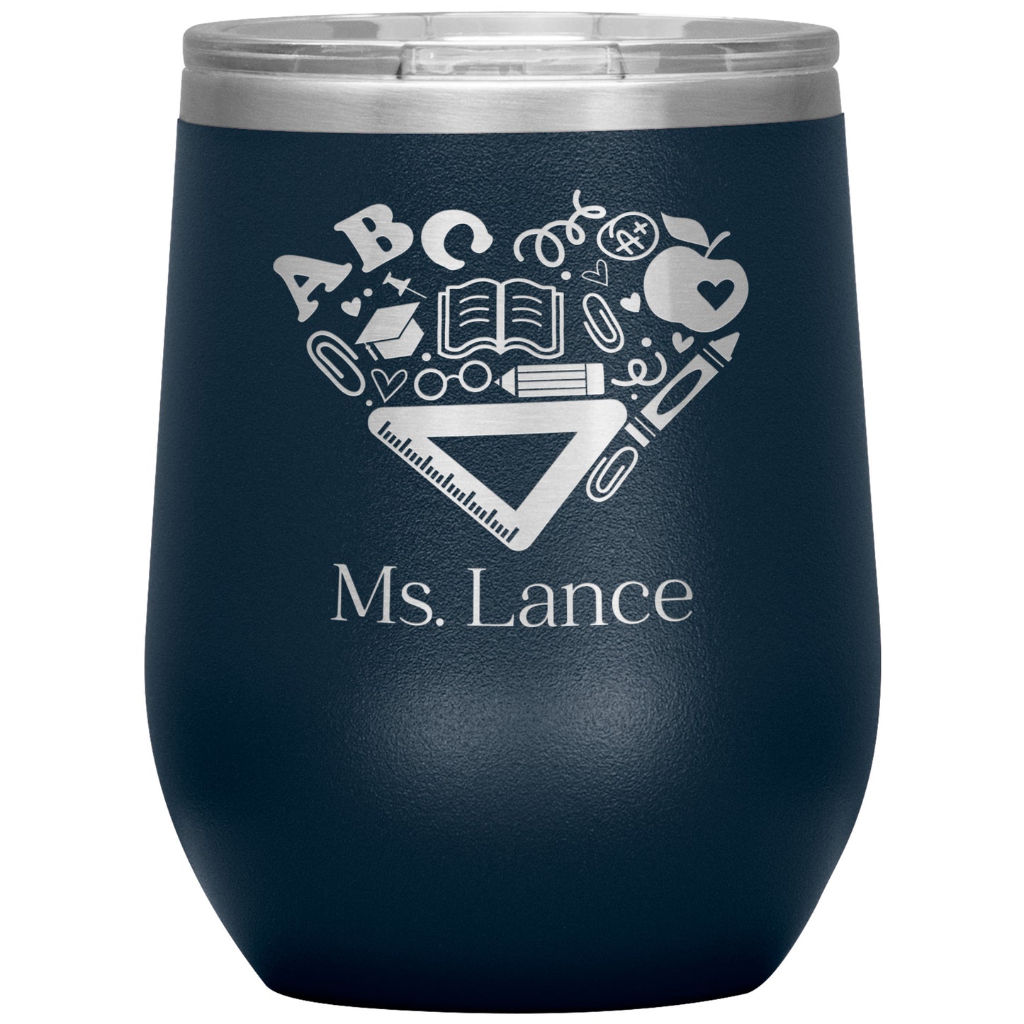 Custom Heart Supplies Wine Tumbler