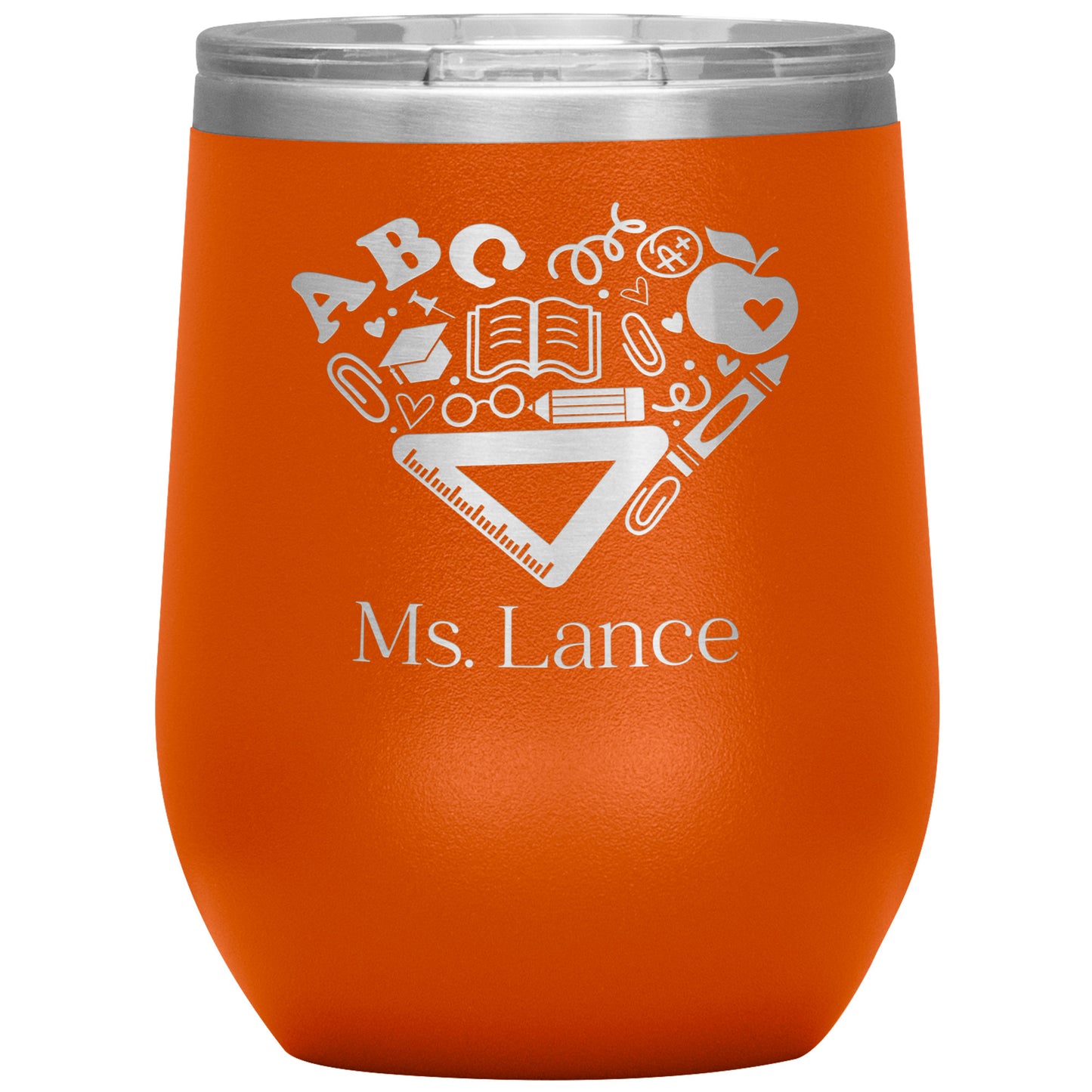 Custom Heart Supplies Wine Tumbler