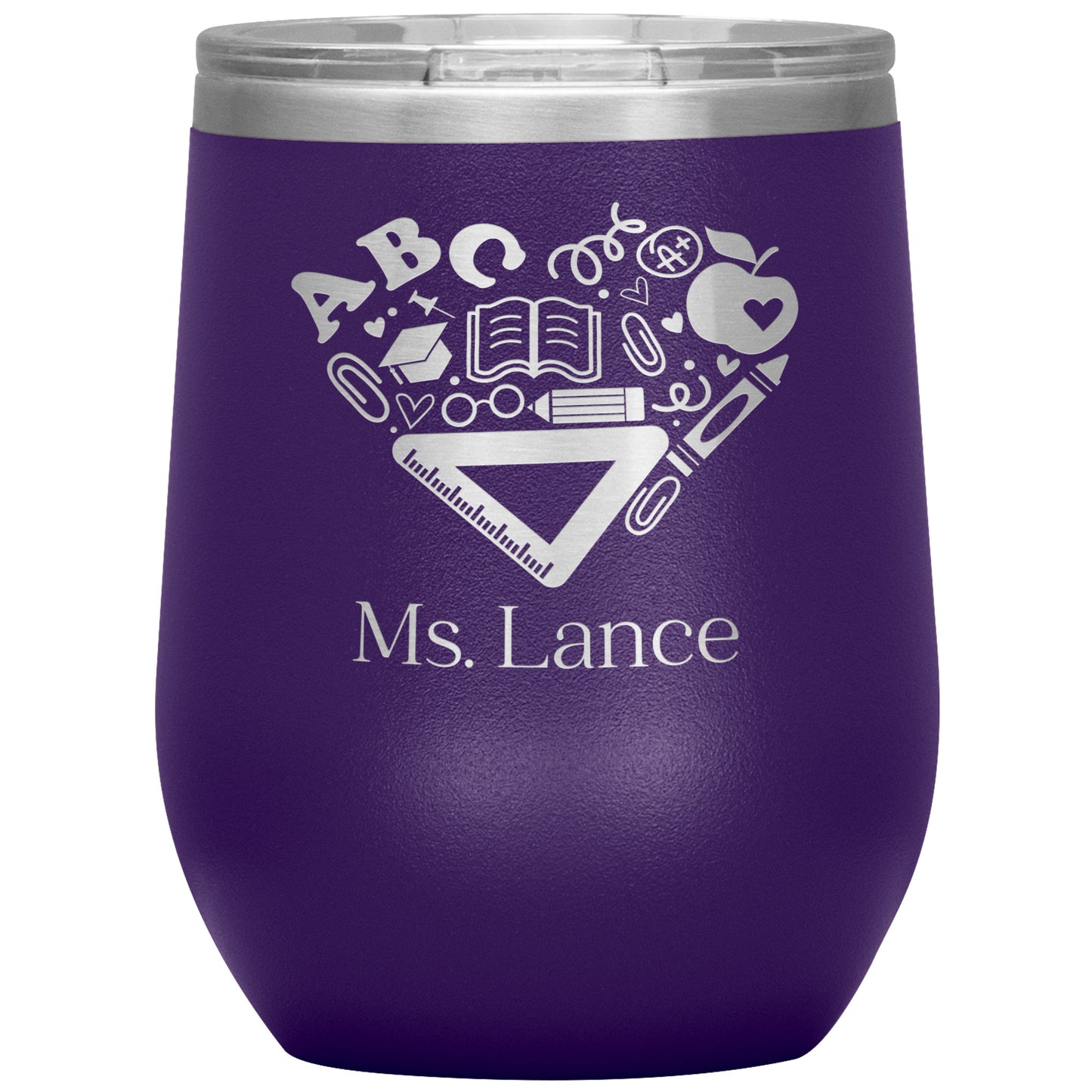 Custom Heart Supplies Wine Tumbler