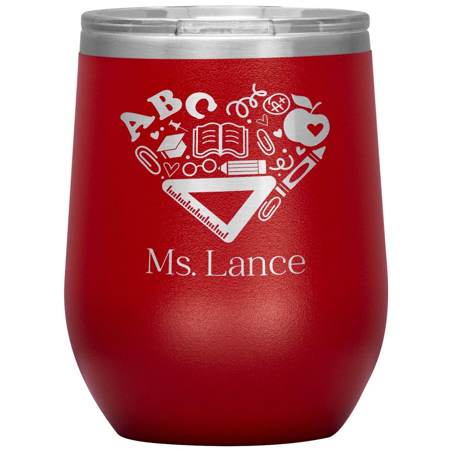 Custom Heart Supplies Wine Tumbler