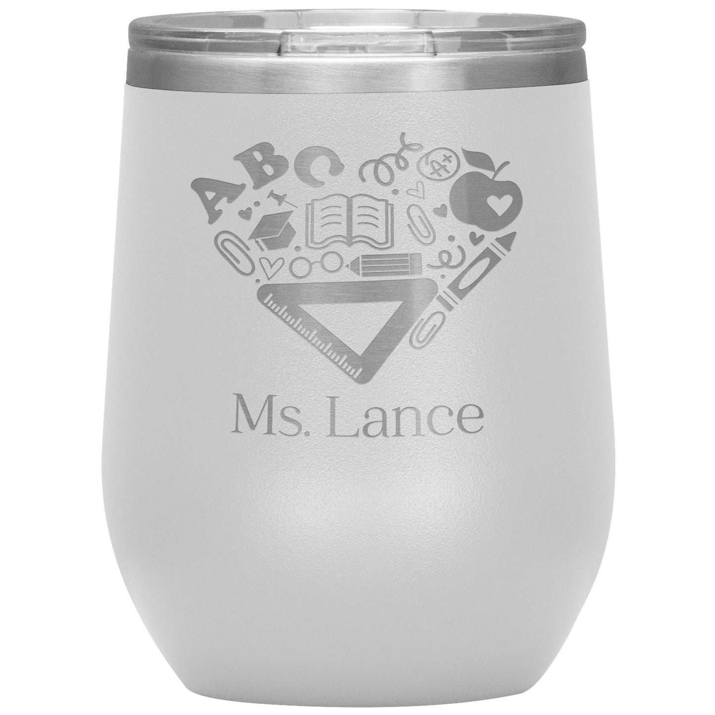 Custom Heart Supplies Wine Tumbler