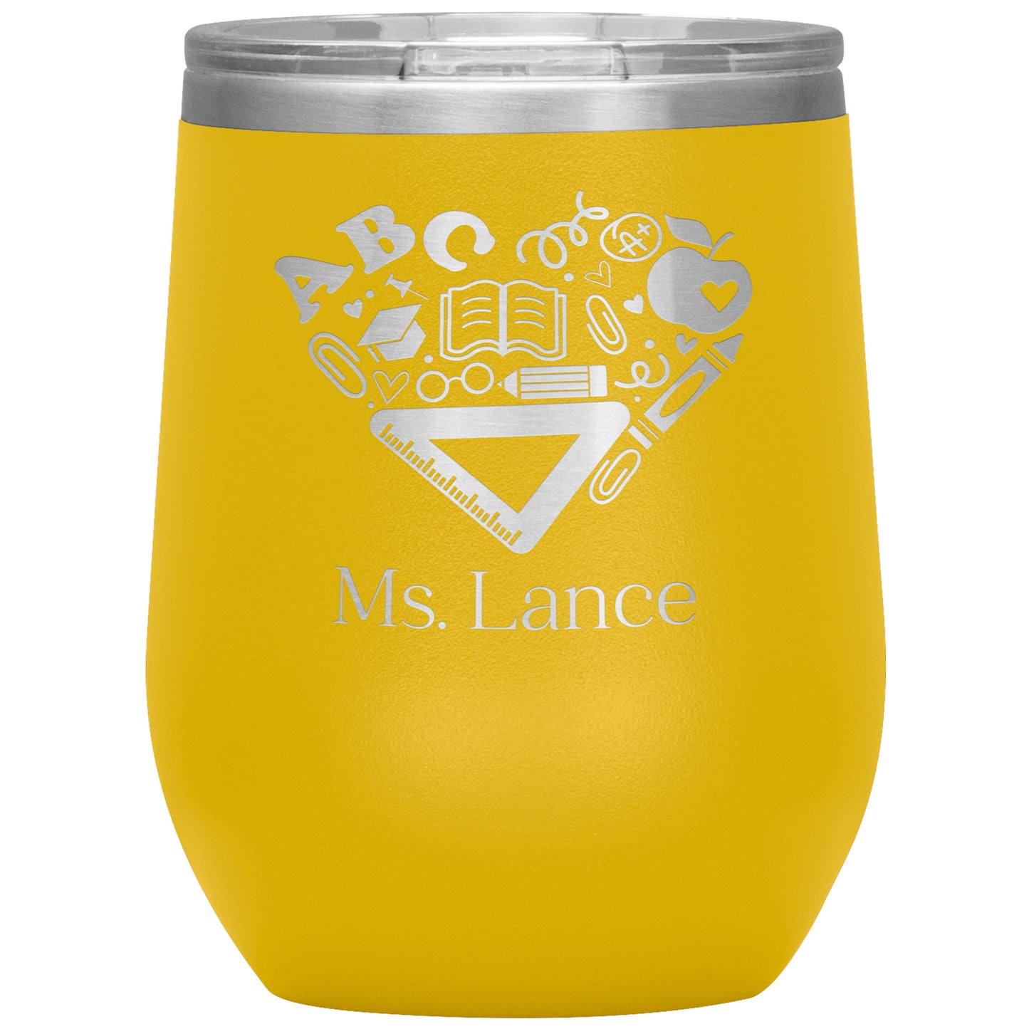 Custom Heart Supplies Wine Tumbler