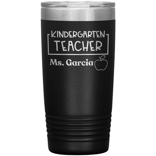 Custom Kindergarten Teacher Travel Tumbler