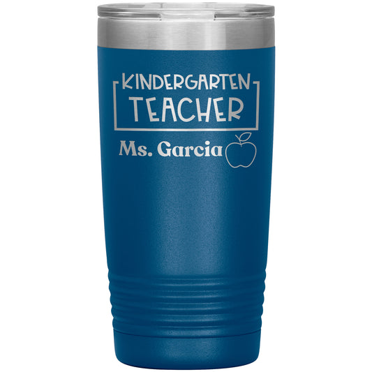 Custom Kindergarten Teacher Travel Tumbler