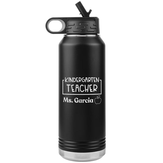Custom Kindergarten Teacher Water Bottle Tumbler