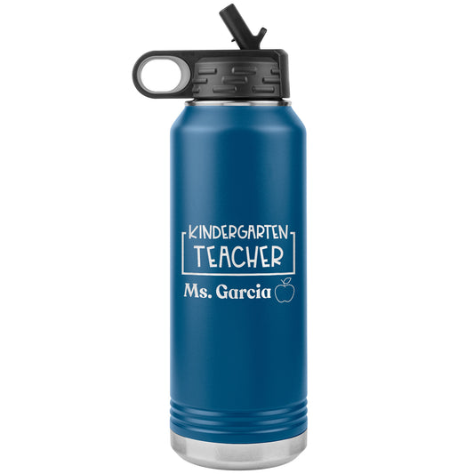 Custom Kindergarten Teacher Water Bottle Tumbler