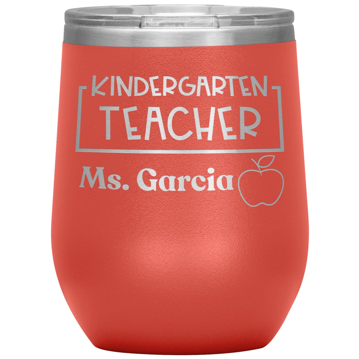 Custom Kindergarten Teacher Wine Tumbler