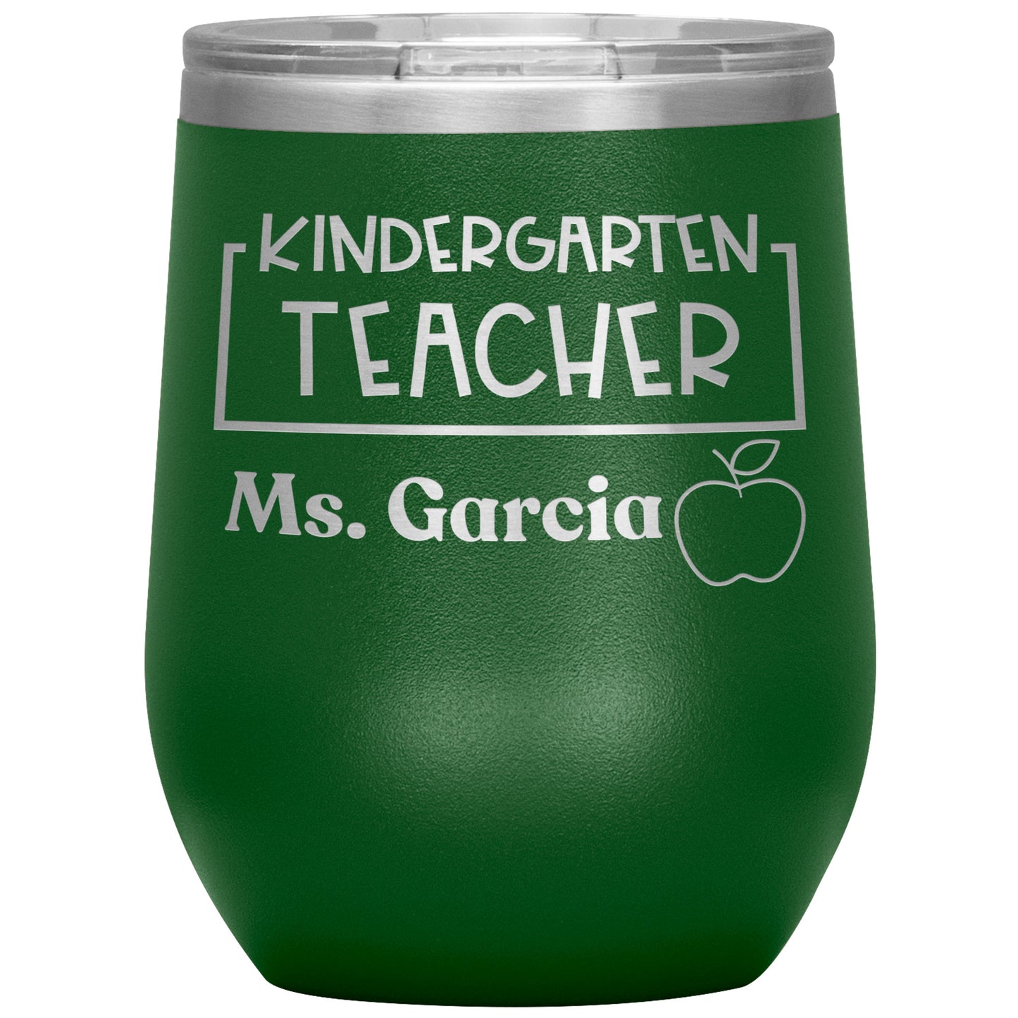 Custom Kindergarten Teacher Wine Tumbler