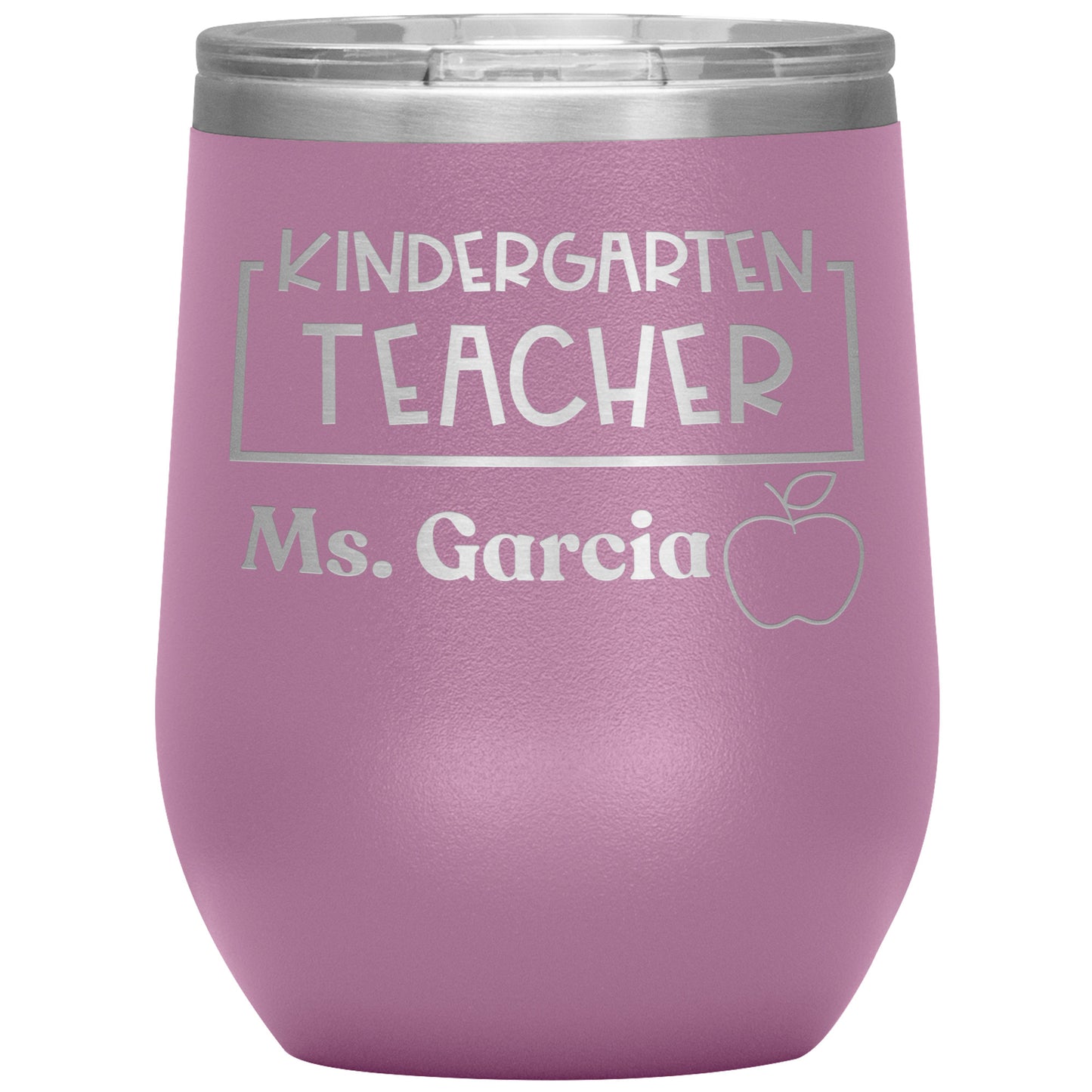 Custom Kindergarten Teacher Wine Tumbler