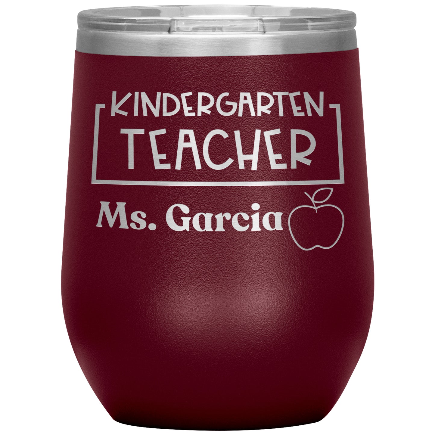 Custom Kindergarten Teacher Wine Tumbler