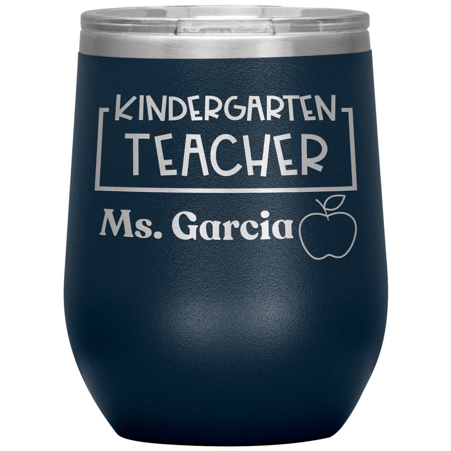 Custom Kindergarten Teacher Wine Tumbler