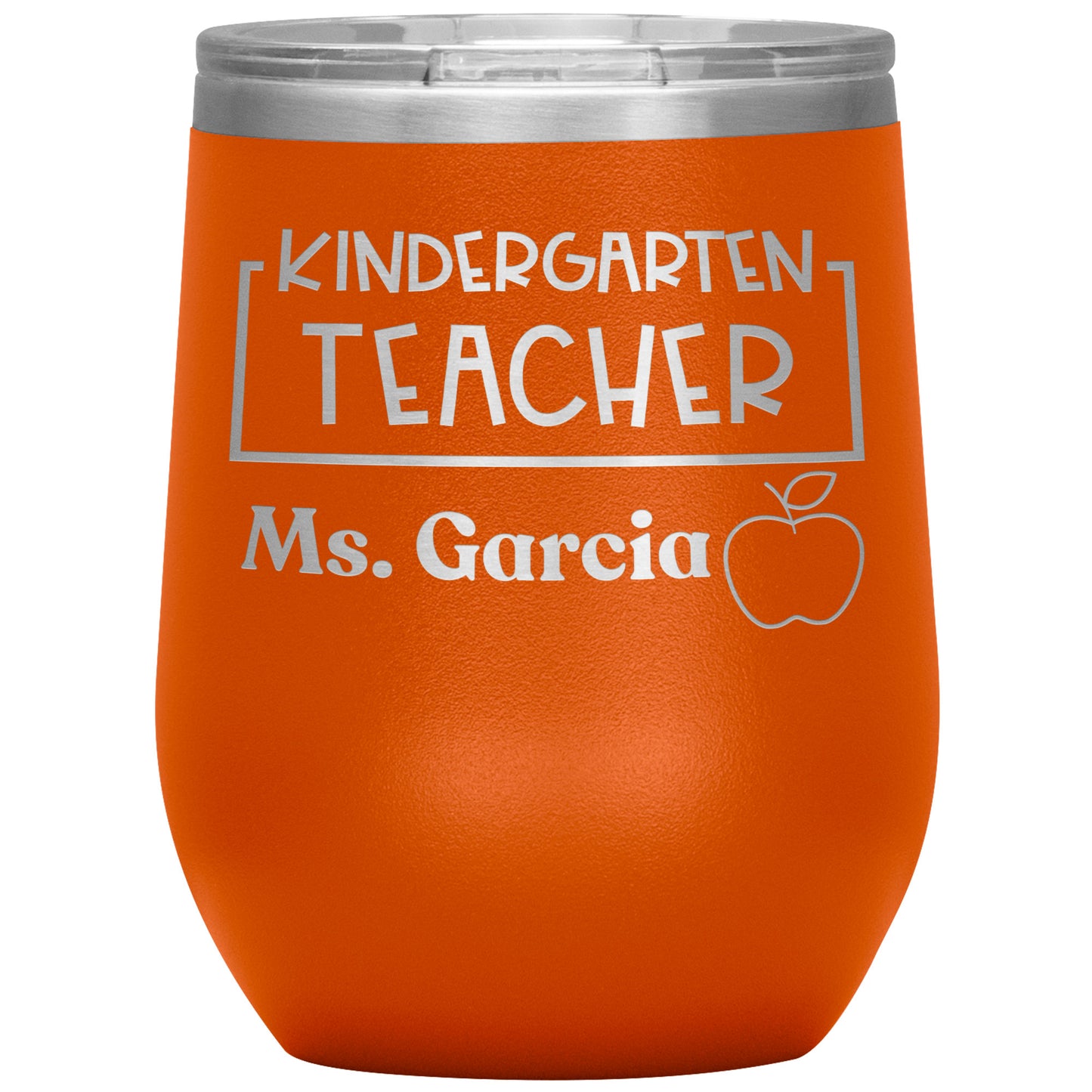 Custom Kindergarten Teacher Wine Tumbler