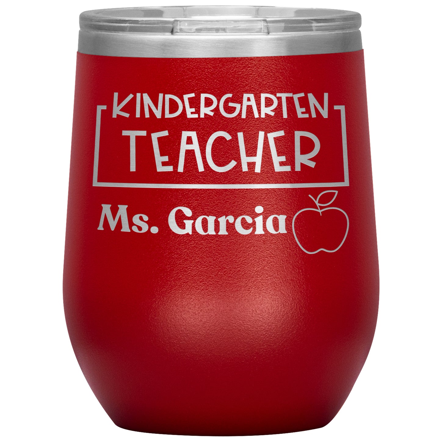 Custom Kindergarten Teacher Wine Tumbler