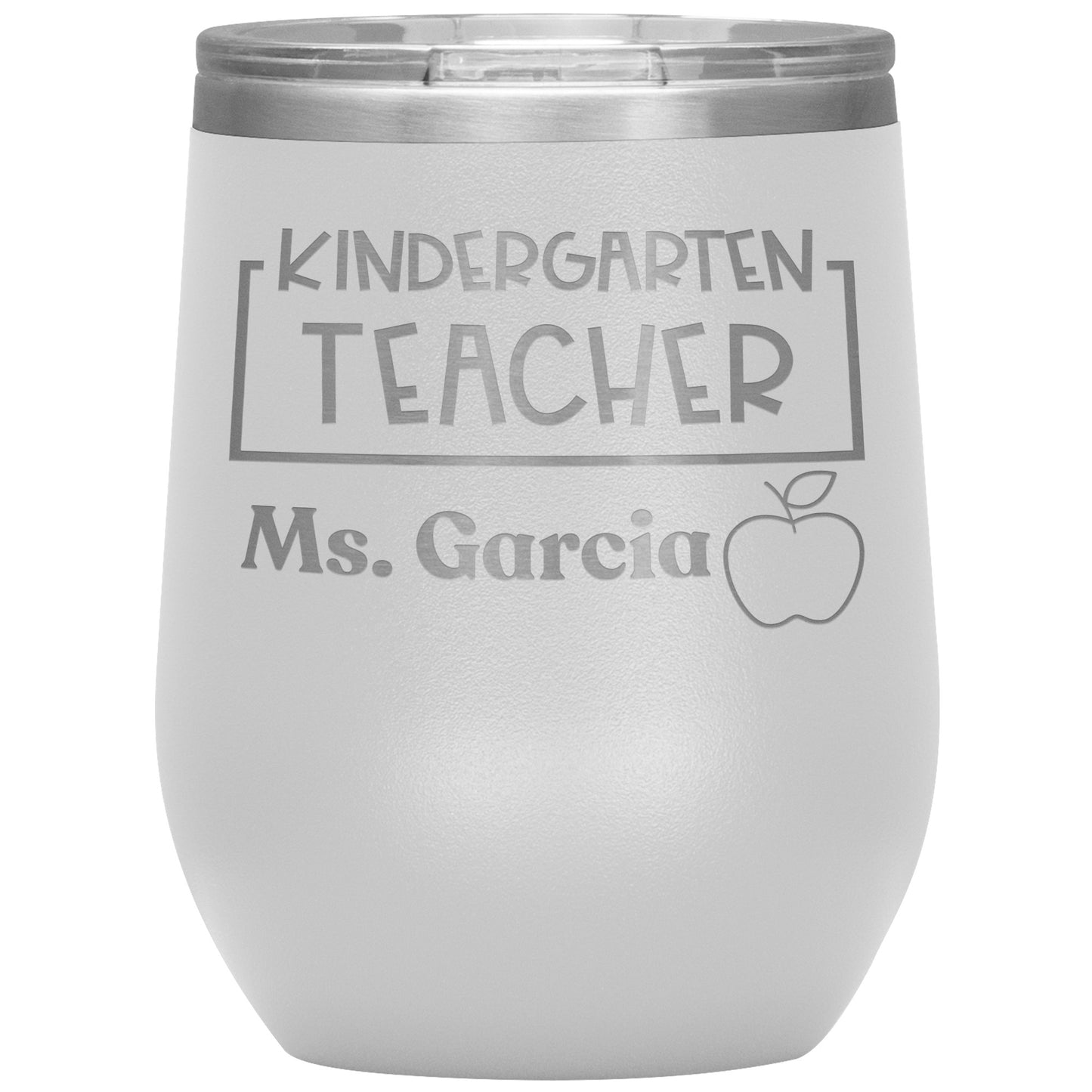 Custom Kindergarten Teacher Wine Tumbler
